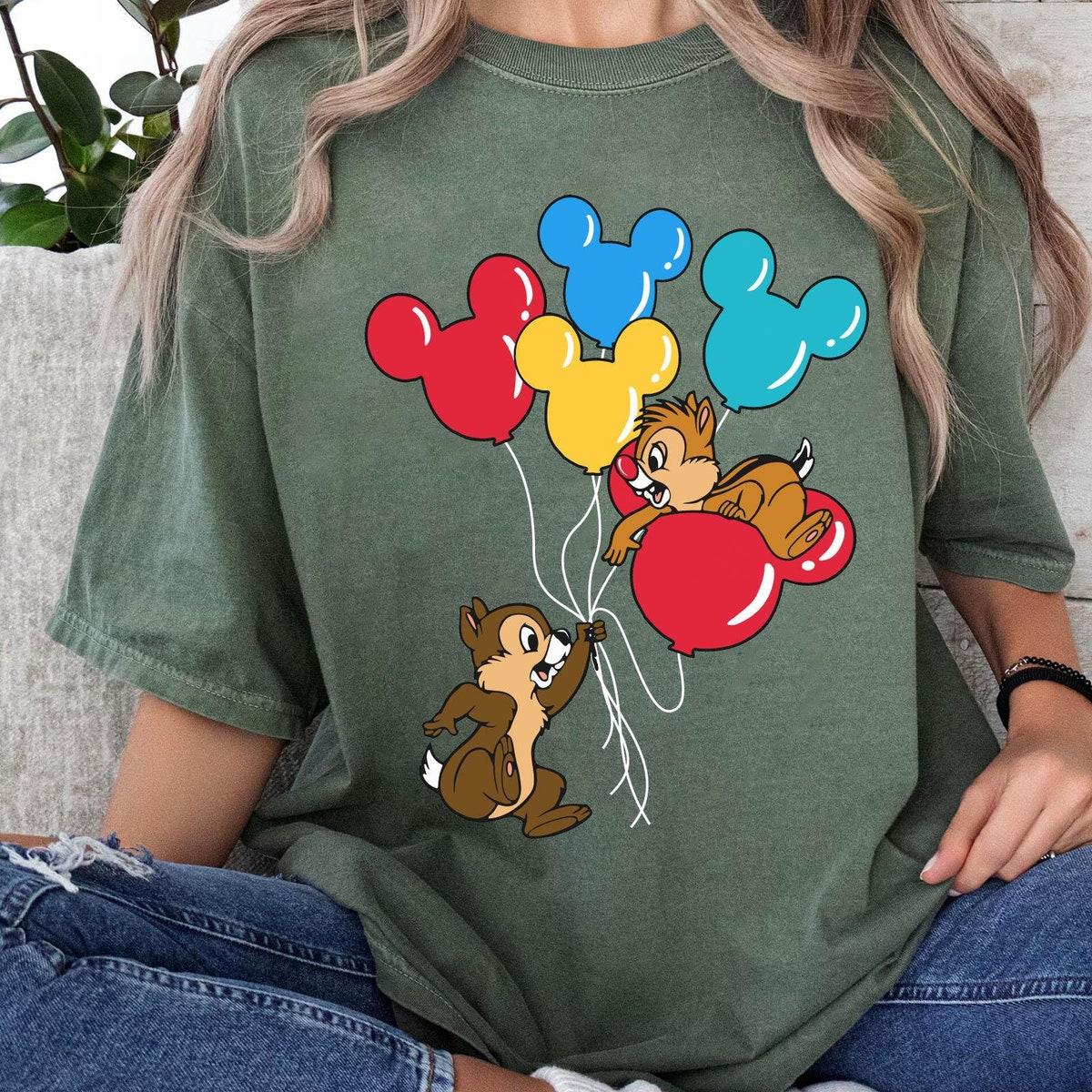 Vintage Chip N Dale Mickey Balloon Disney Friends Shirt 3