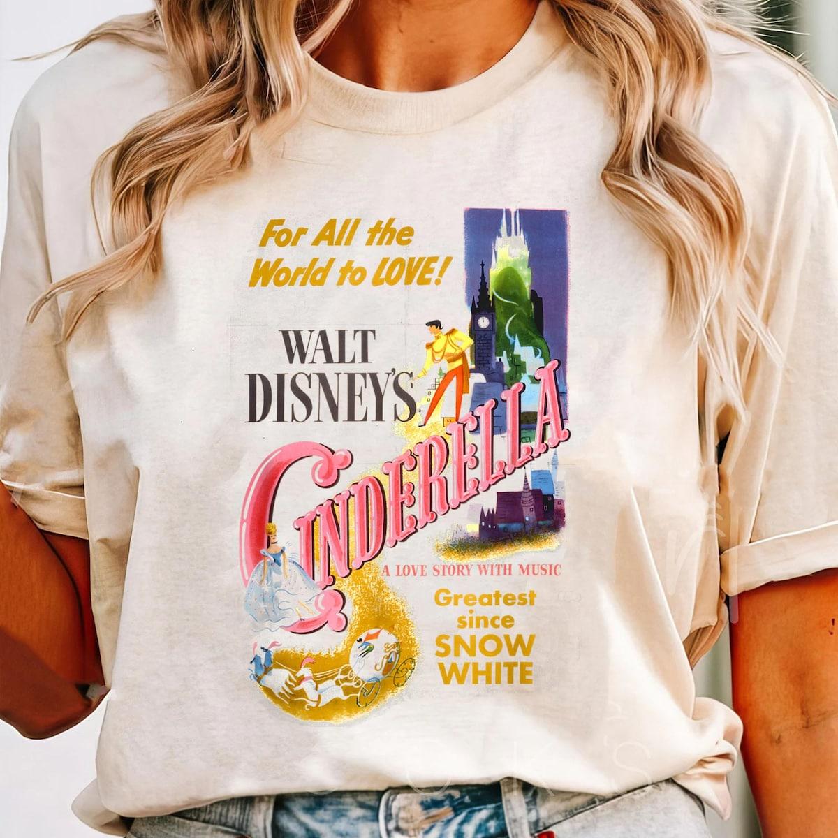 Vintage Disney Cinderella Movie Box Art Poster Shirt 1