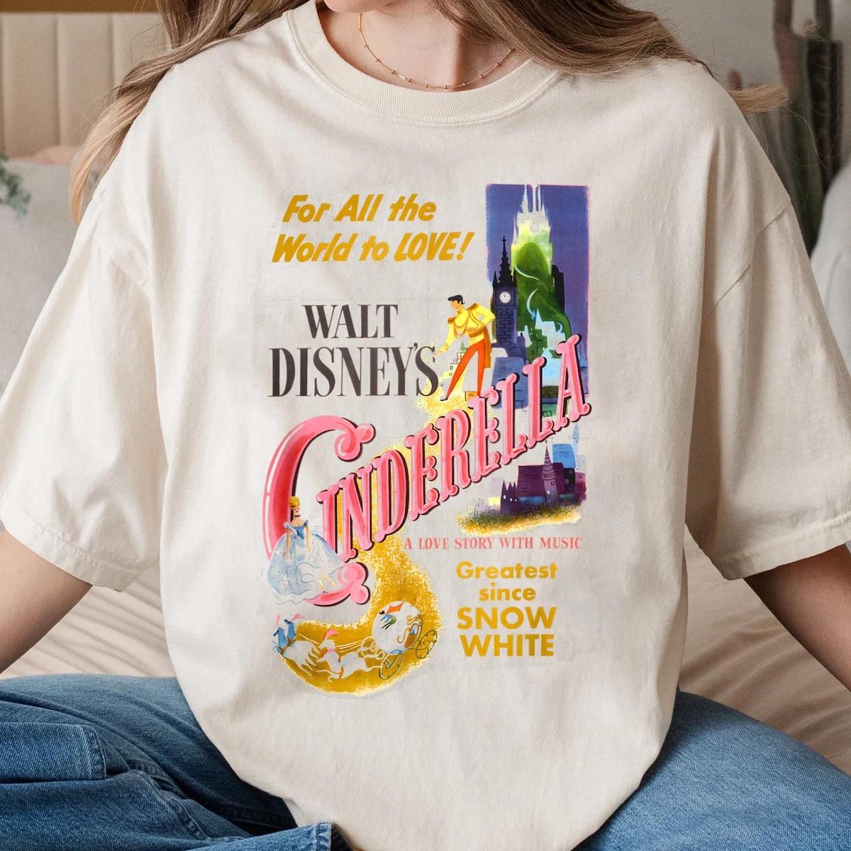 Vintage Disney Cinderella Movie Box Art Poster Shirt 3