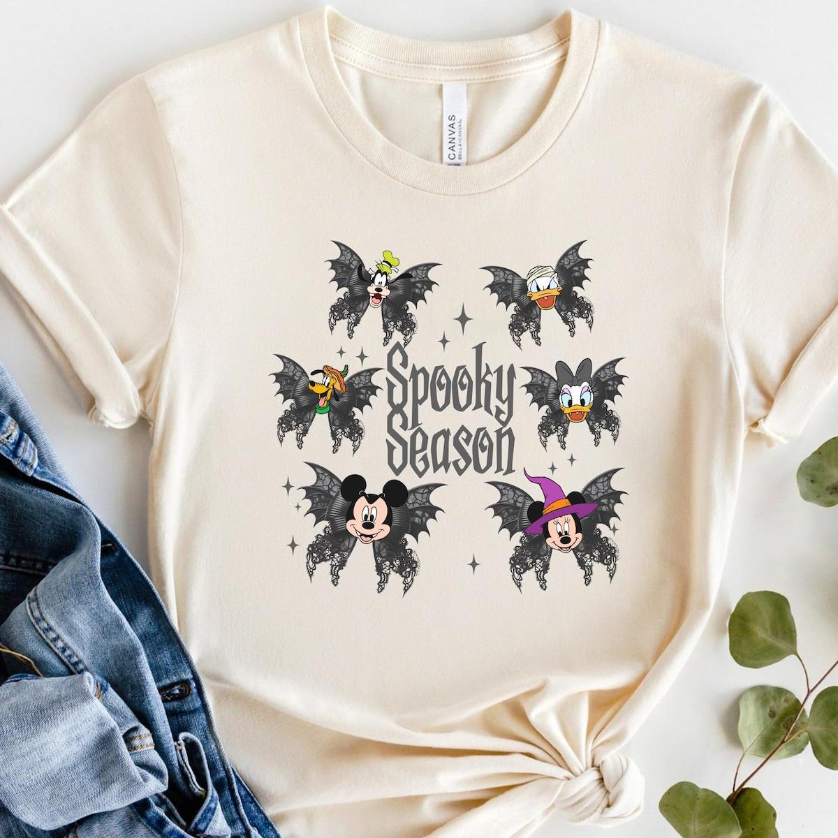 Vintage Disney Coquette Mickey And Friends Spooky Season Shirt 5