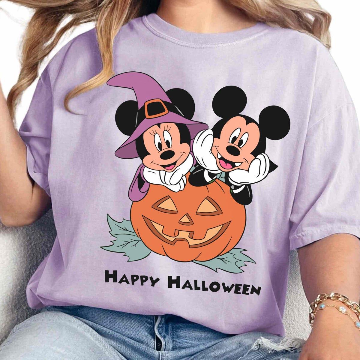 Vintage Disney Halloween Mickey And Minnie Mouse Shirt 1