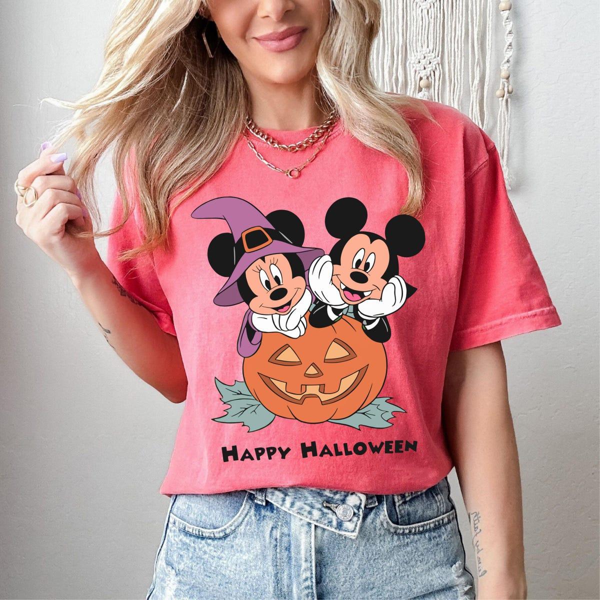 Vintage Disney Halloween Mickey And Minnie Mouse Shirt 2