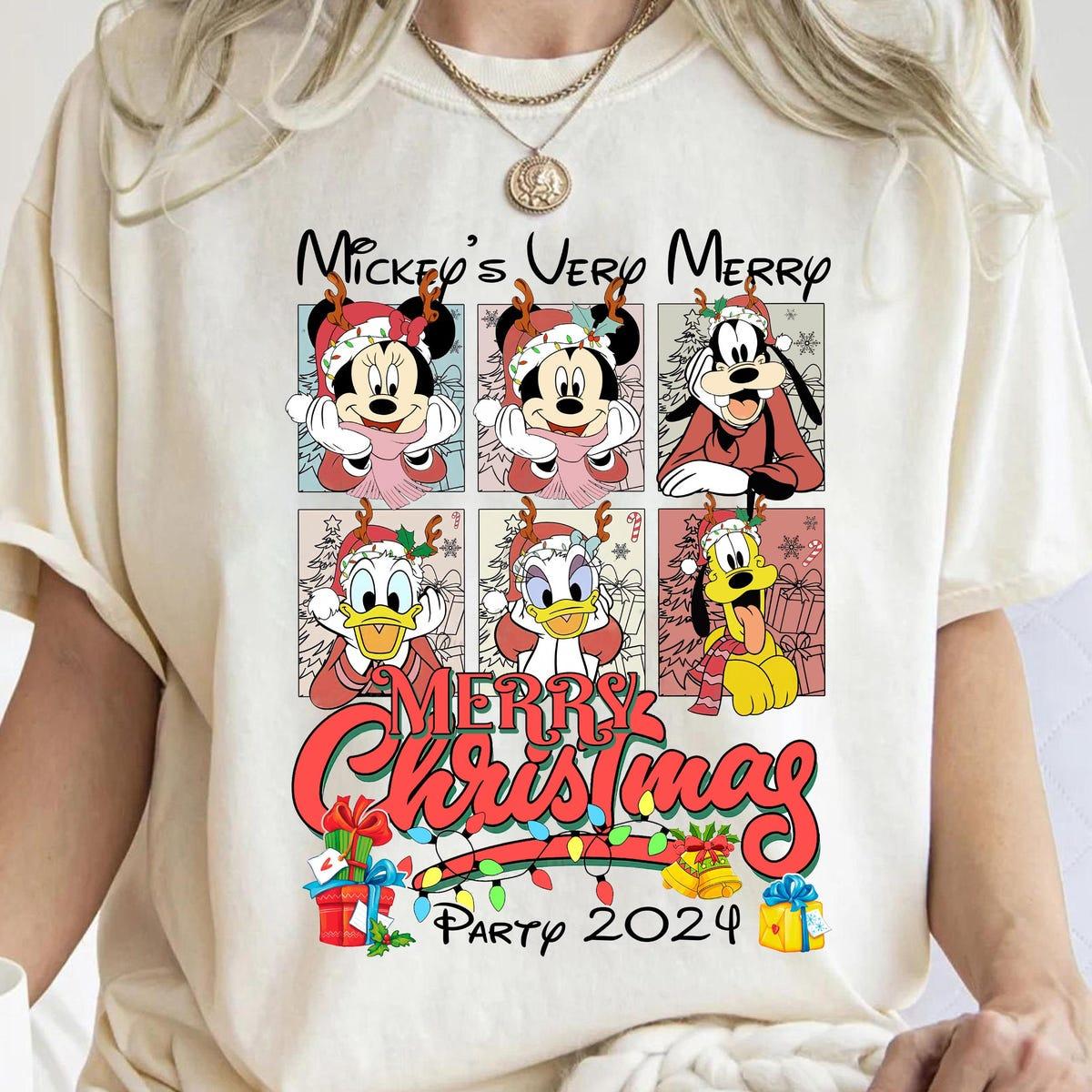 Vintage Disney Mickey And Friends Merry Christmas Shirt 2