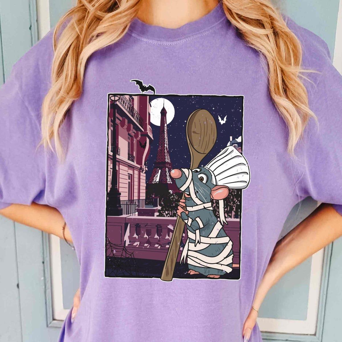 Vintage Disney Ratatouille Paris Halloween Shirt 3