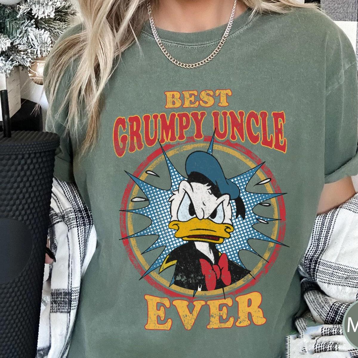 Vintage Donald Duck Best Grumpy Uncle Ever Shirt 2