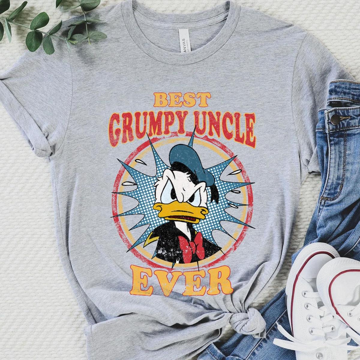 Vintage Donald Duck Best Grumpy Uncle Ever Shirt 3