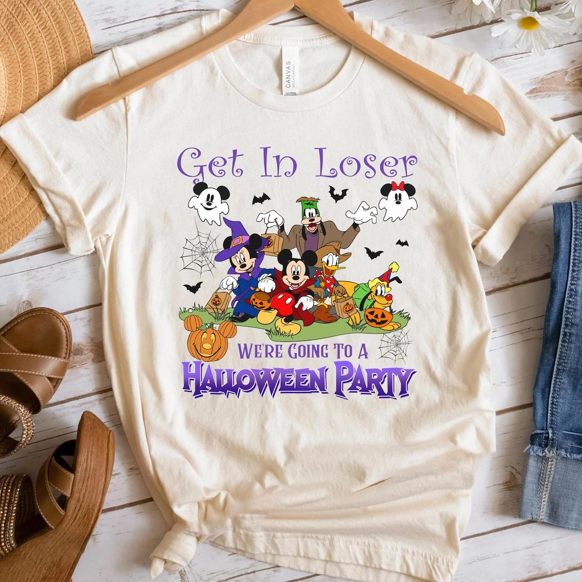 Vintage Get In Loser We're Going To A Halloween Party Shirt 1