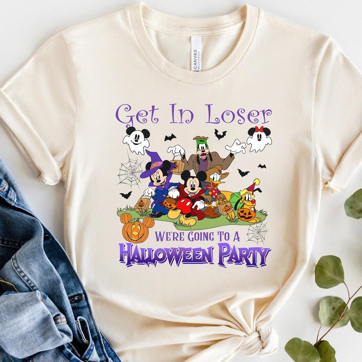 Vintage Get In Loser We're Going To A Halloween Party Shirt 2