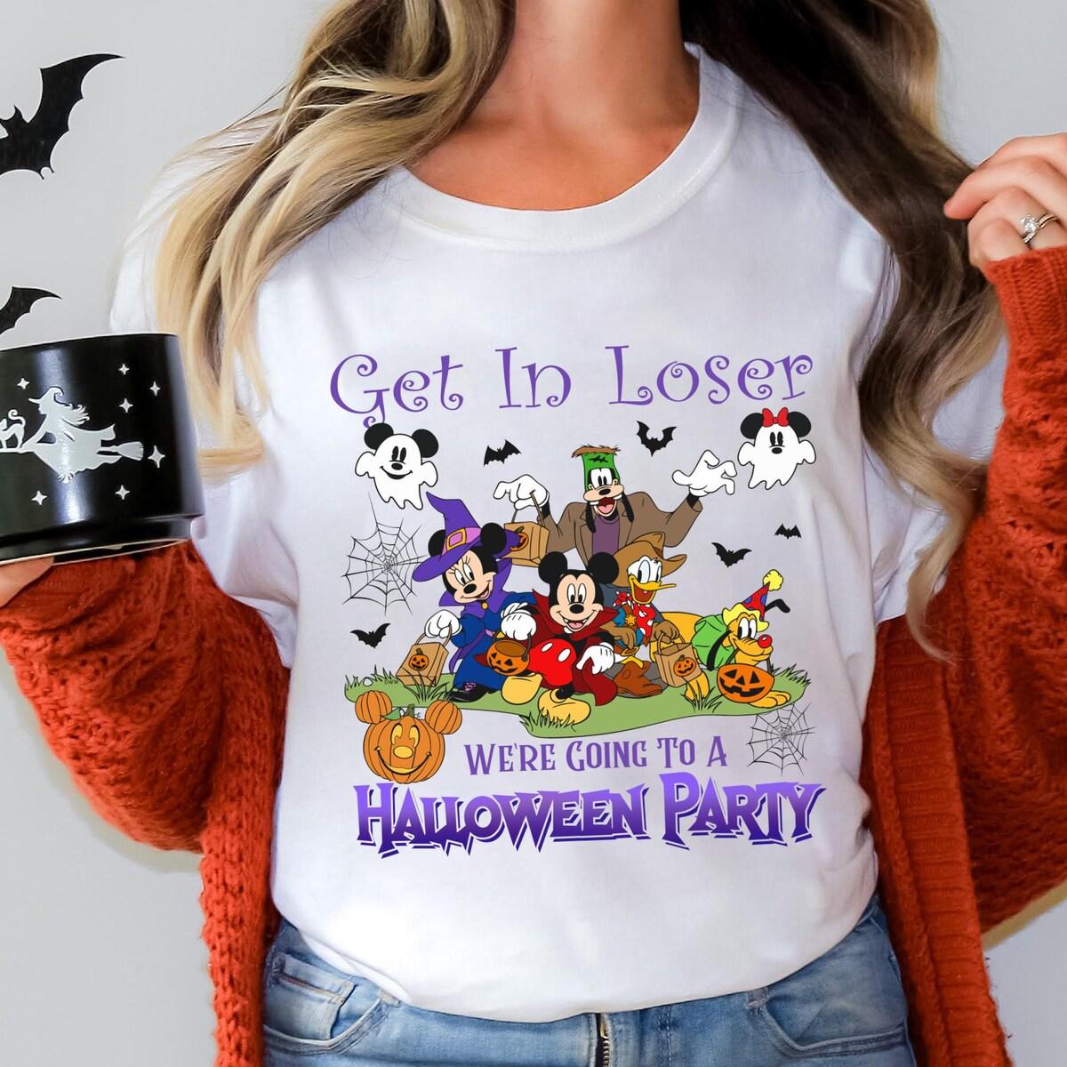 Vintage Get In Loser We're Going To A Halloween Party Shirt 3