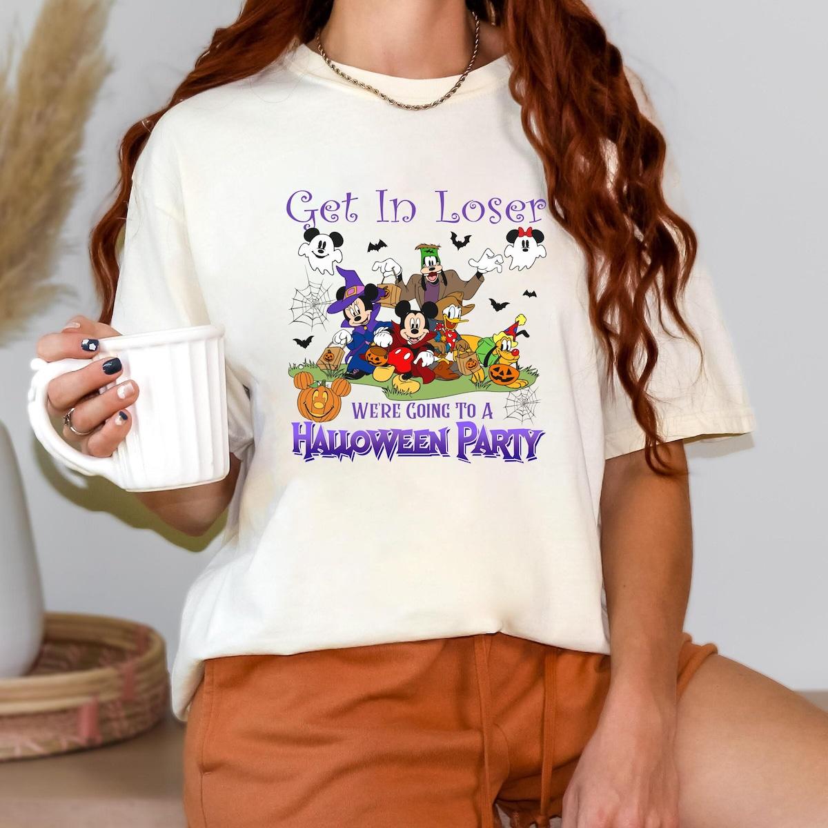 Vintage Get In Loser We're Going To A Halloween Party Shirt 5