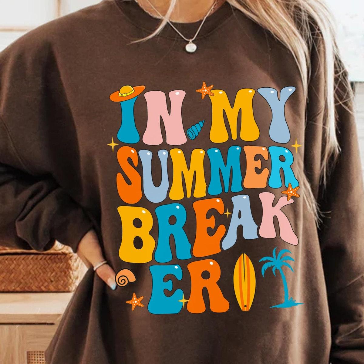 Vintage Groovy In My Summer Break Era Shirt 2