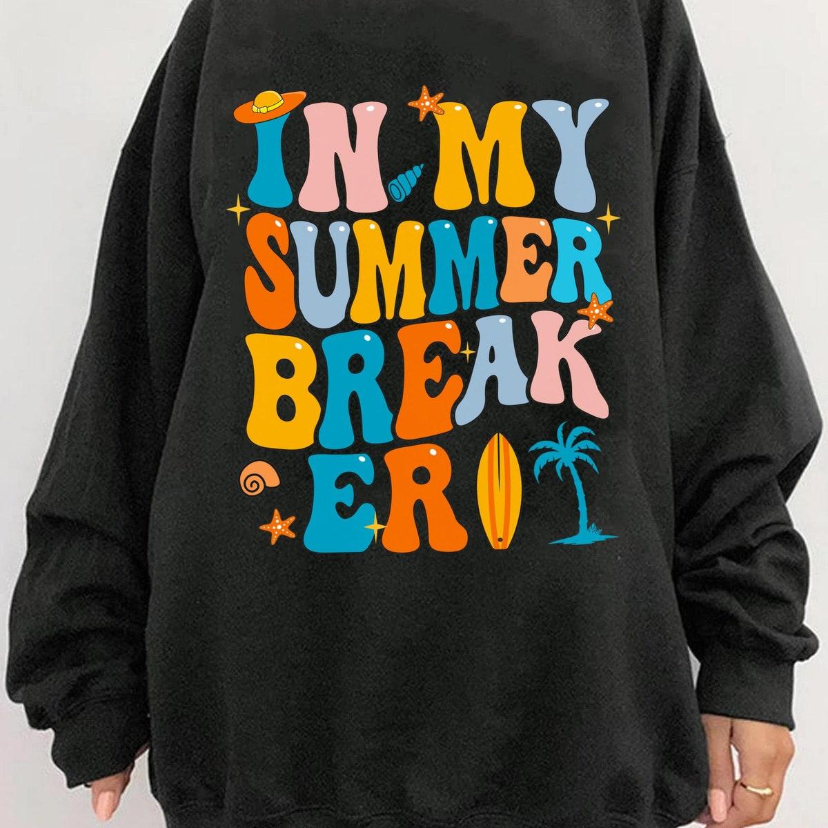 Vintage Groovy In My Summer Break Era Shirt 5