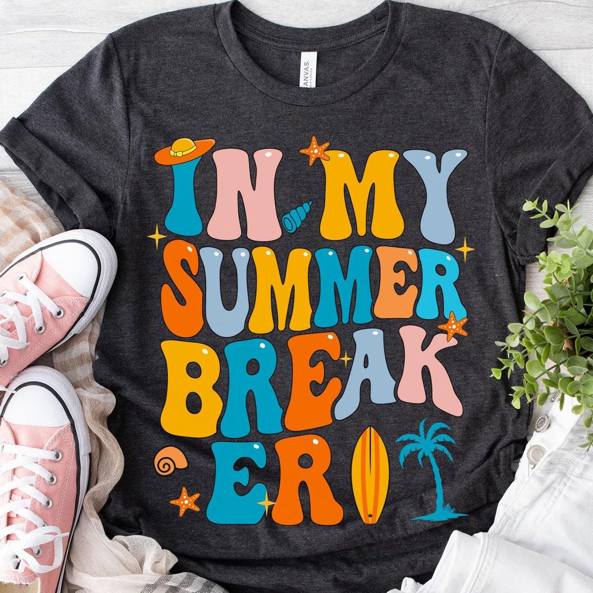 Vintage Groovy In My Summer Break Era Shirt 6