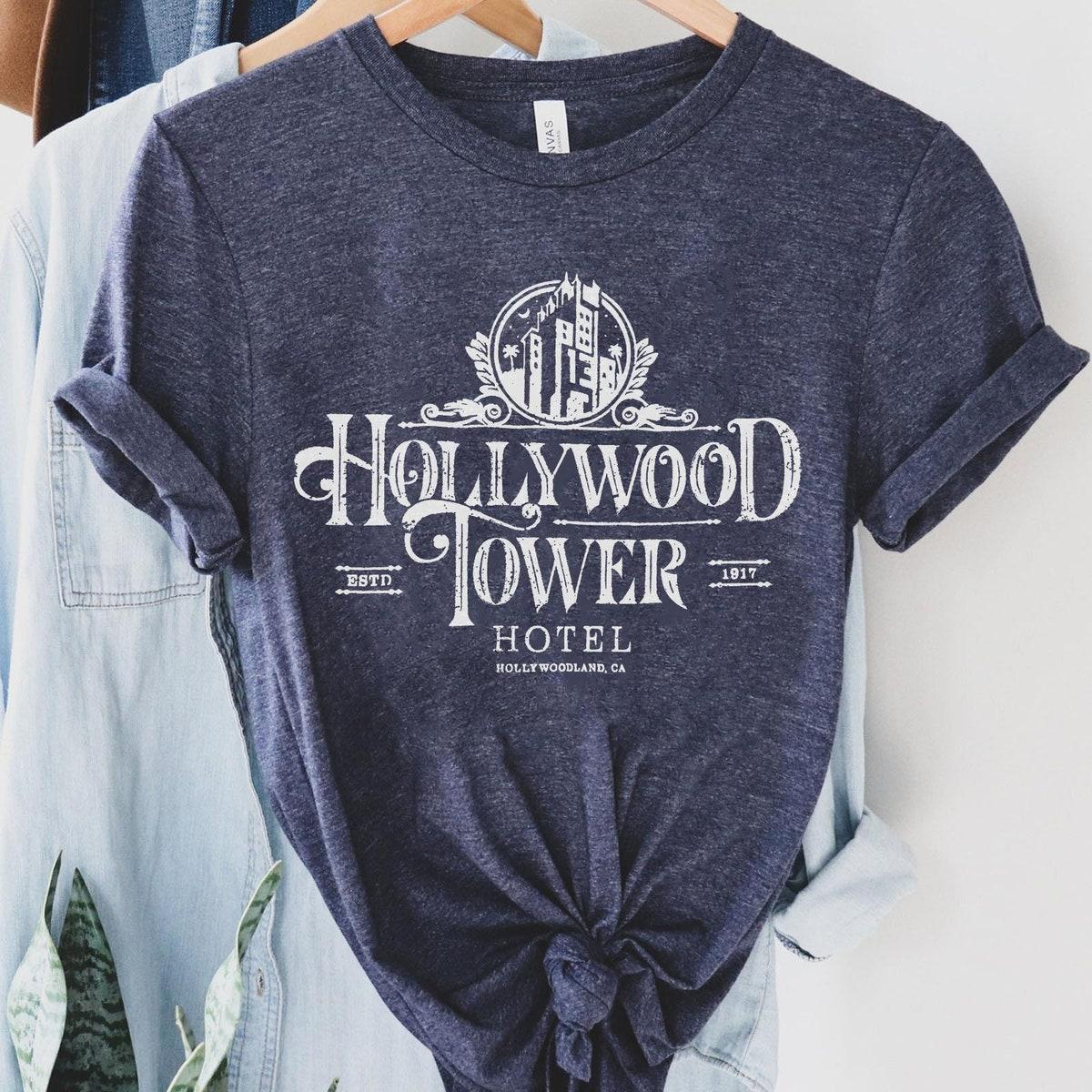 Vintage Hollywood Tower Of Terror Hotel Est 1917 Disney Shirt 2