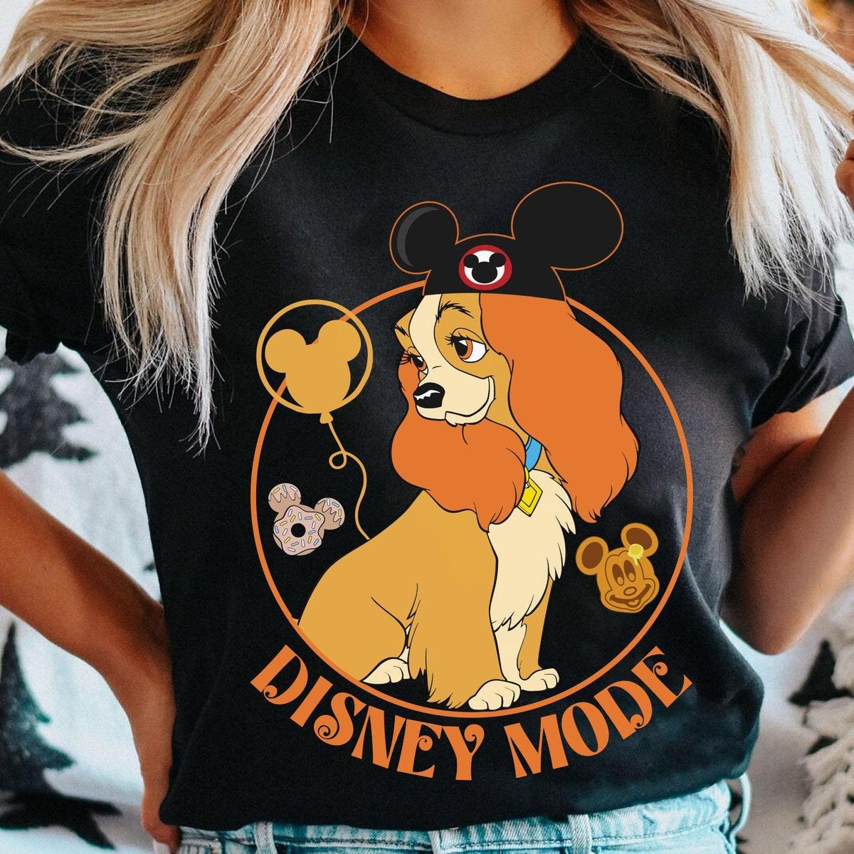 Vintage Lady Dog Mode Mickey Balloons Snacks Shirt 1