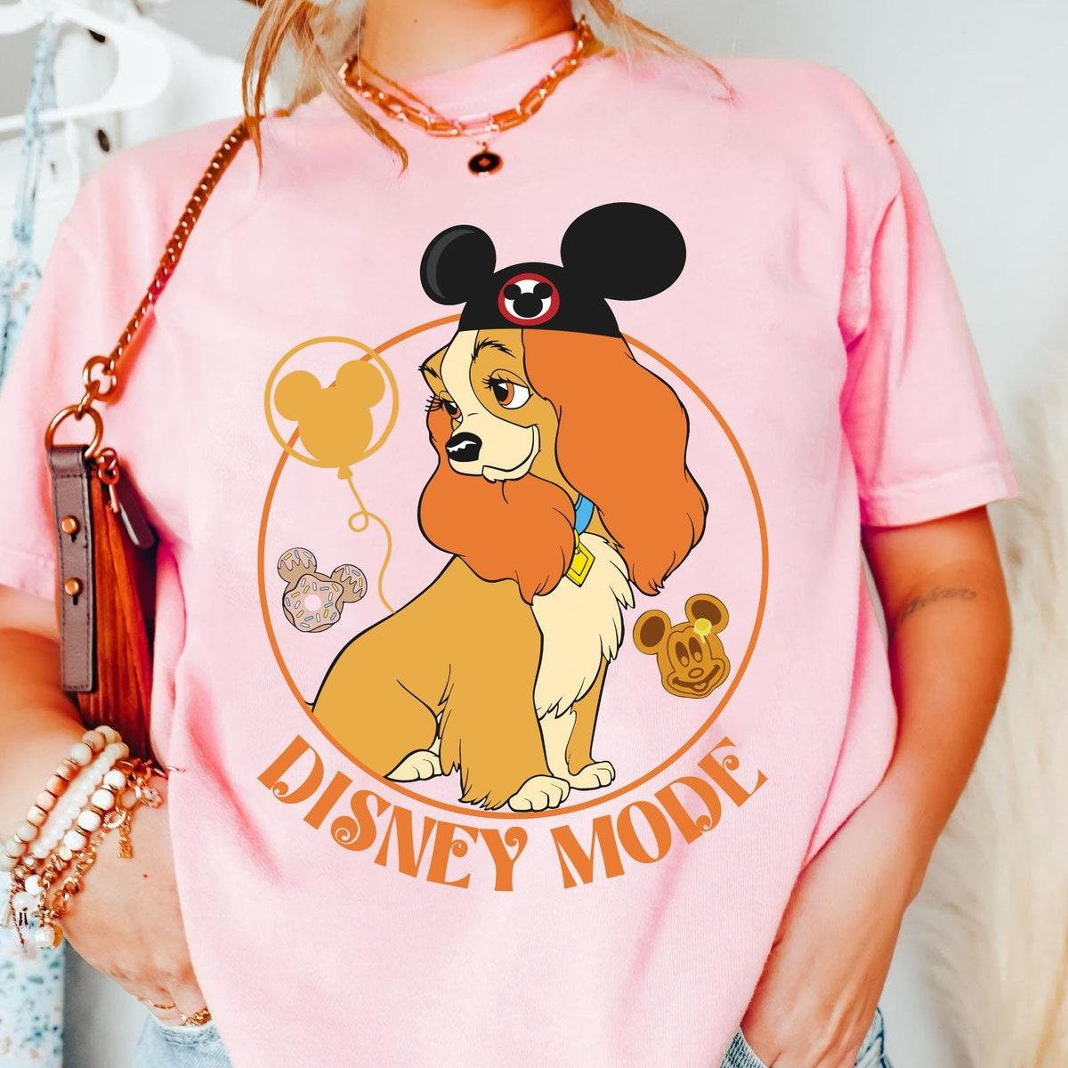 Vintage Lady Dog Mode Mickey Balloons Snacks Shirt 2