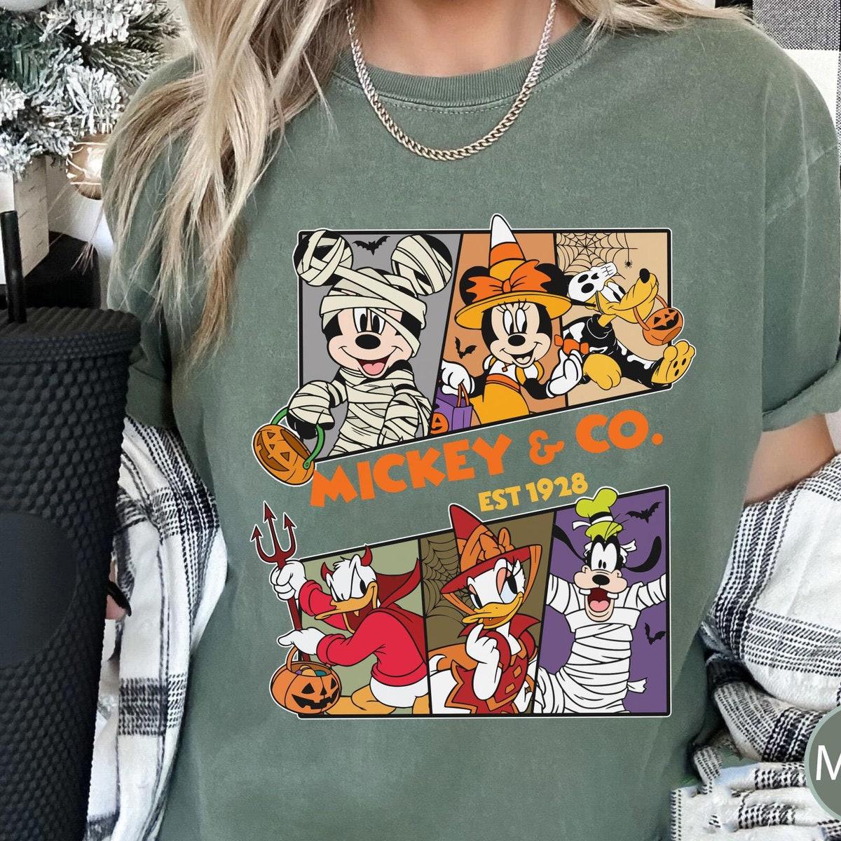 Vintage Mickey And Friends Halloween Matching Shirt 5