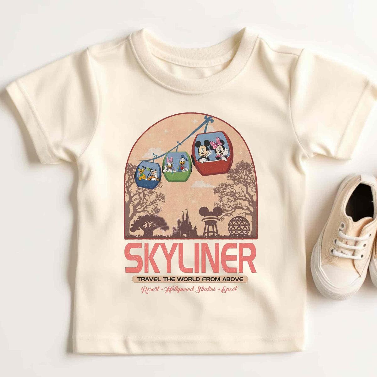 Vintage Mickey And Friends Skyliner Travel The World From Above Walt Shirt 1