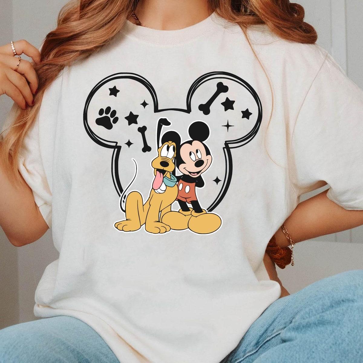 Vintage Mickey Mouse And Pluto Dog Friends Disney Shirt 2