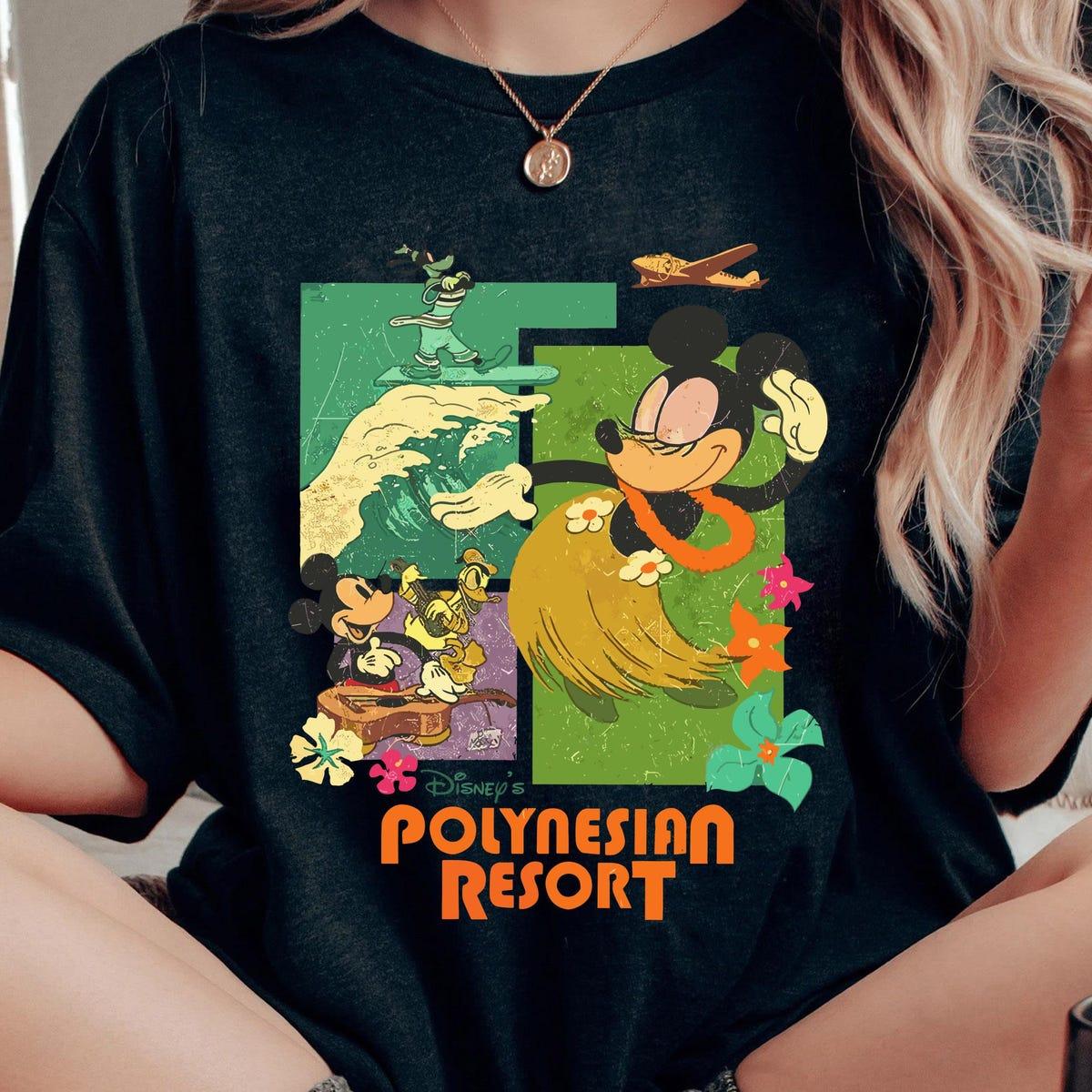 Vintage Mickey Mouse Drum And Tiki Polynesian Resort Shirt 1