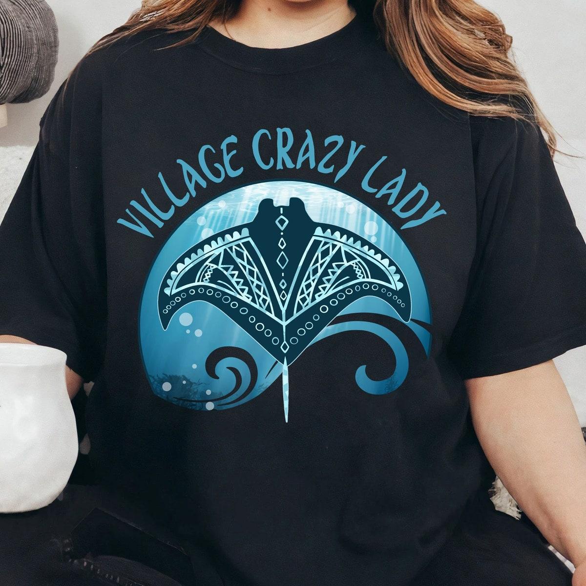 Vintage Moana Village Crazy Lady Manta Ray Grandma Tala Disney Shirt 1