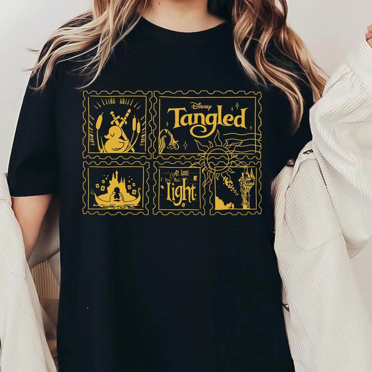 Vintage Tangled Stamps Disney Rapunzel Princess Shirt 1