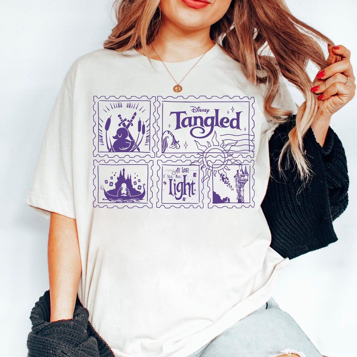 Vintage Tangled Stamps Disney Rapunzel Princess Shirt 2