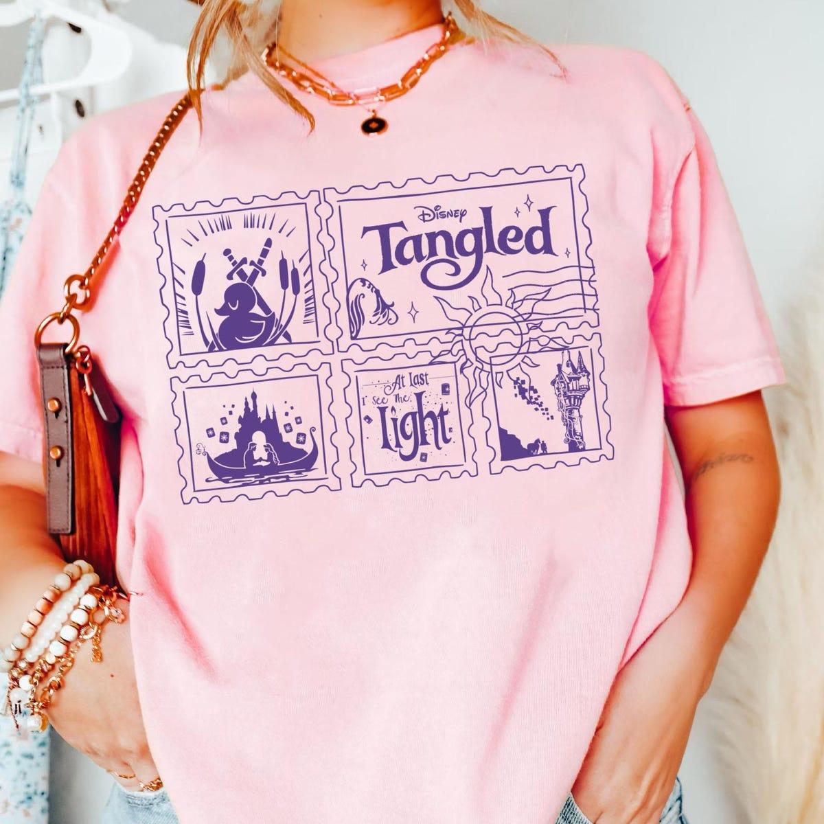 Vintage Tangled Stamps Disney Rapunzel Princess Shirt 3