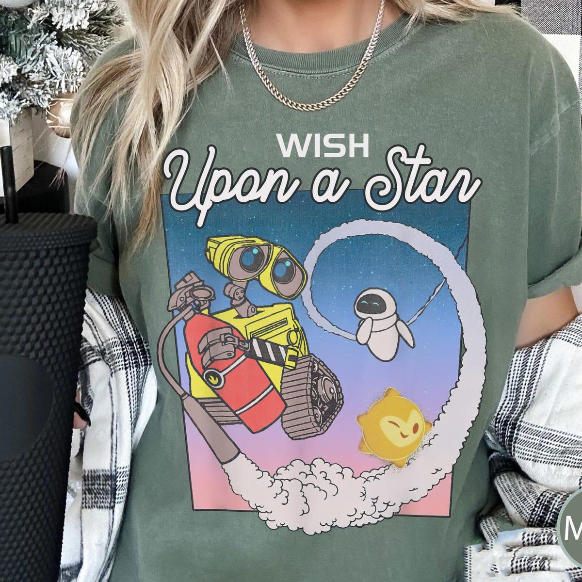 Wall E And Eve Wish Star Wish Upon A Star Shirt 2