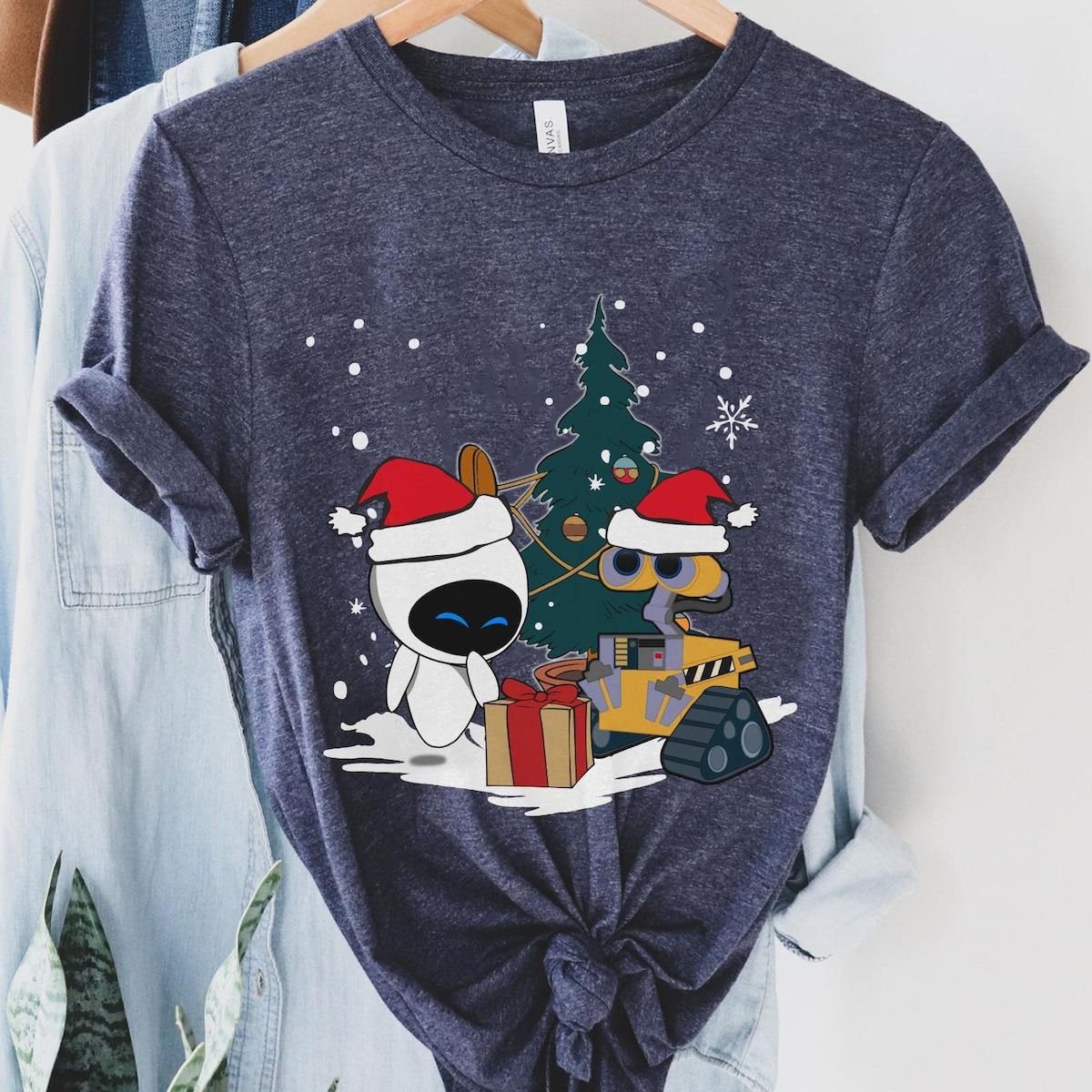 Wall e And Eve Witch Christmas Tree Shirt 4