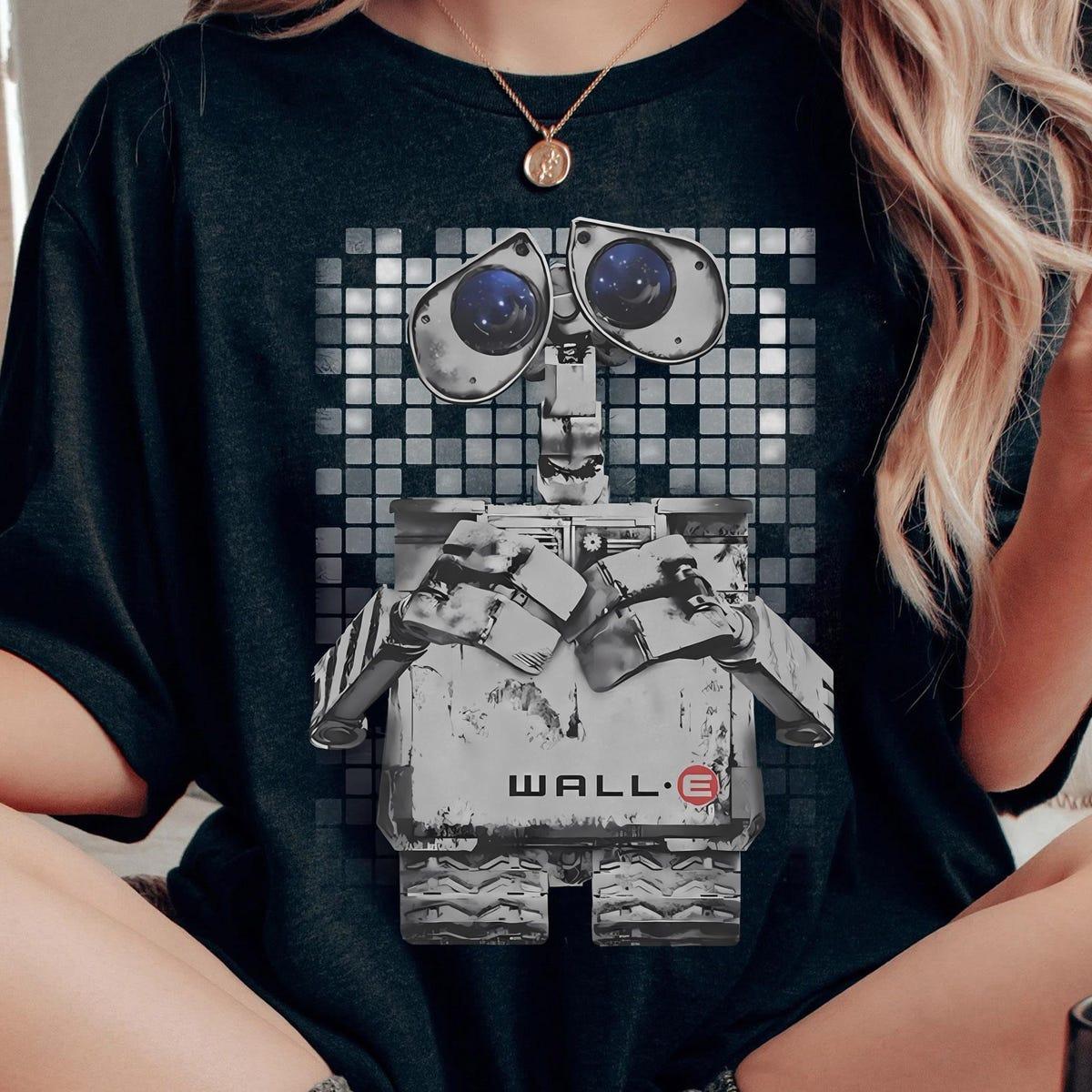 Wall e Tile Checkered Shirt Wall e Robot Disney Washed Shirt 1