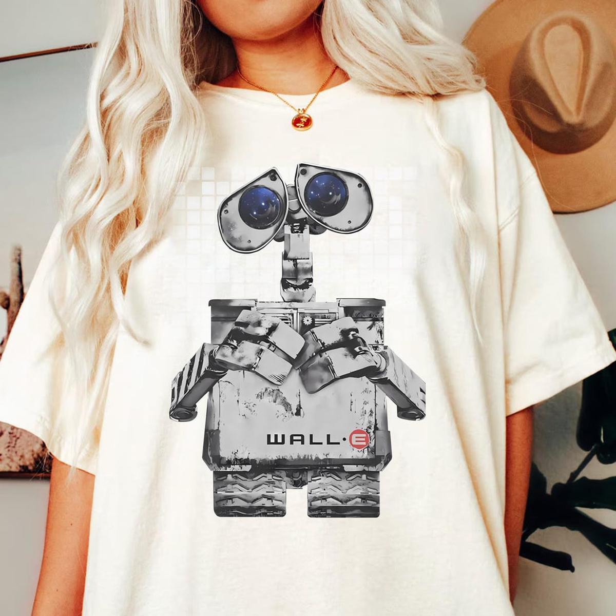 Wall e Tile Checkered Shirt Wall e Robot Disney Washed Shirt 2