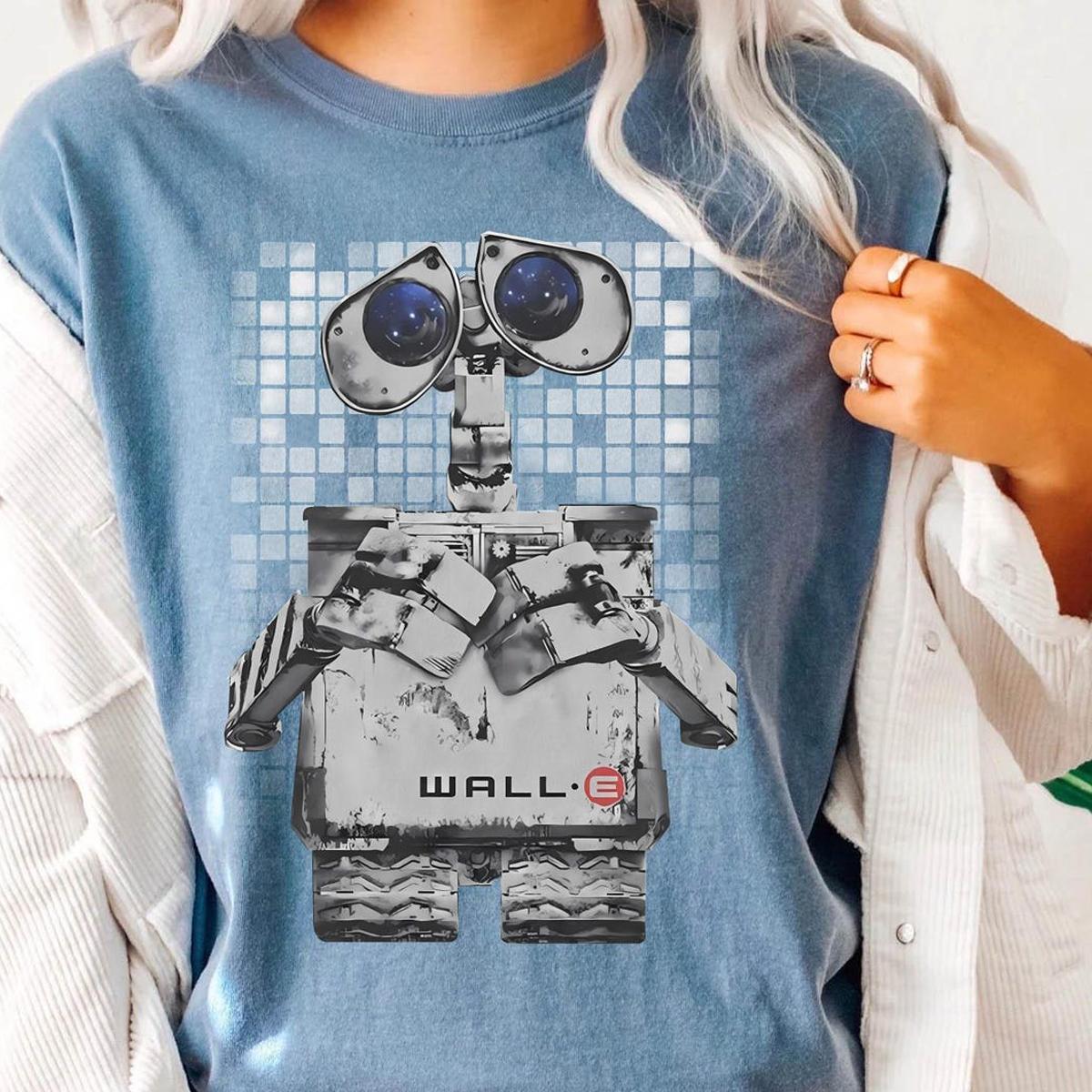 Wall e Tile Checkered Shirt Wall e Robot Disney Washed Shirt 3