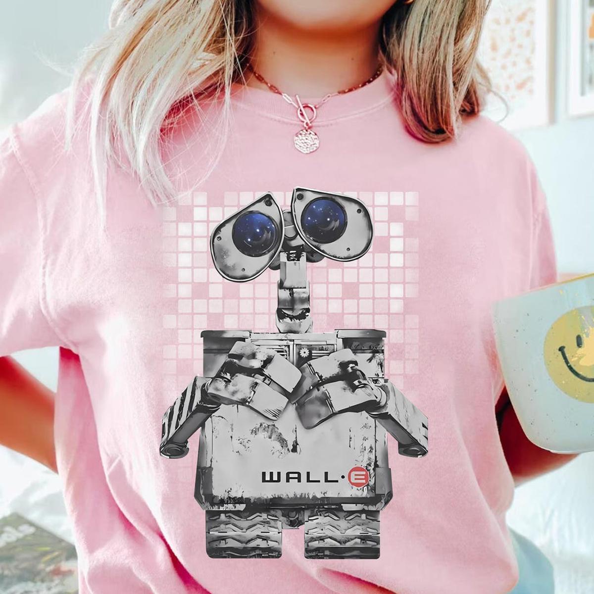 Wall e Tile Checkered Shirt Wall e Robot Disney Washed Shirt 4