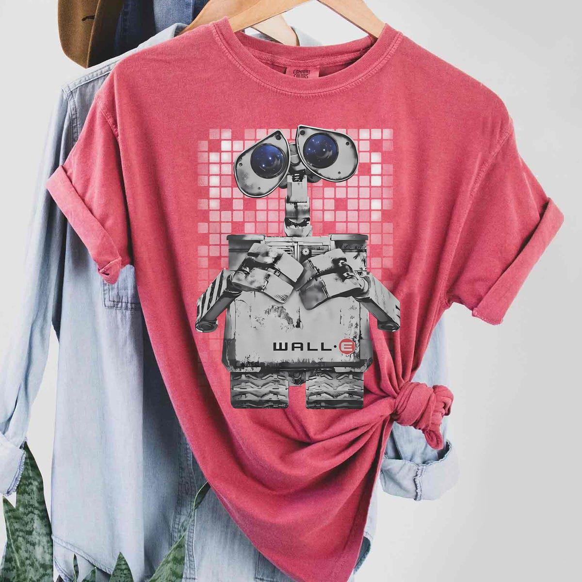 Wall e Tile Checkered Shirt Wall e Robot Disney Washed Shirt 5