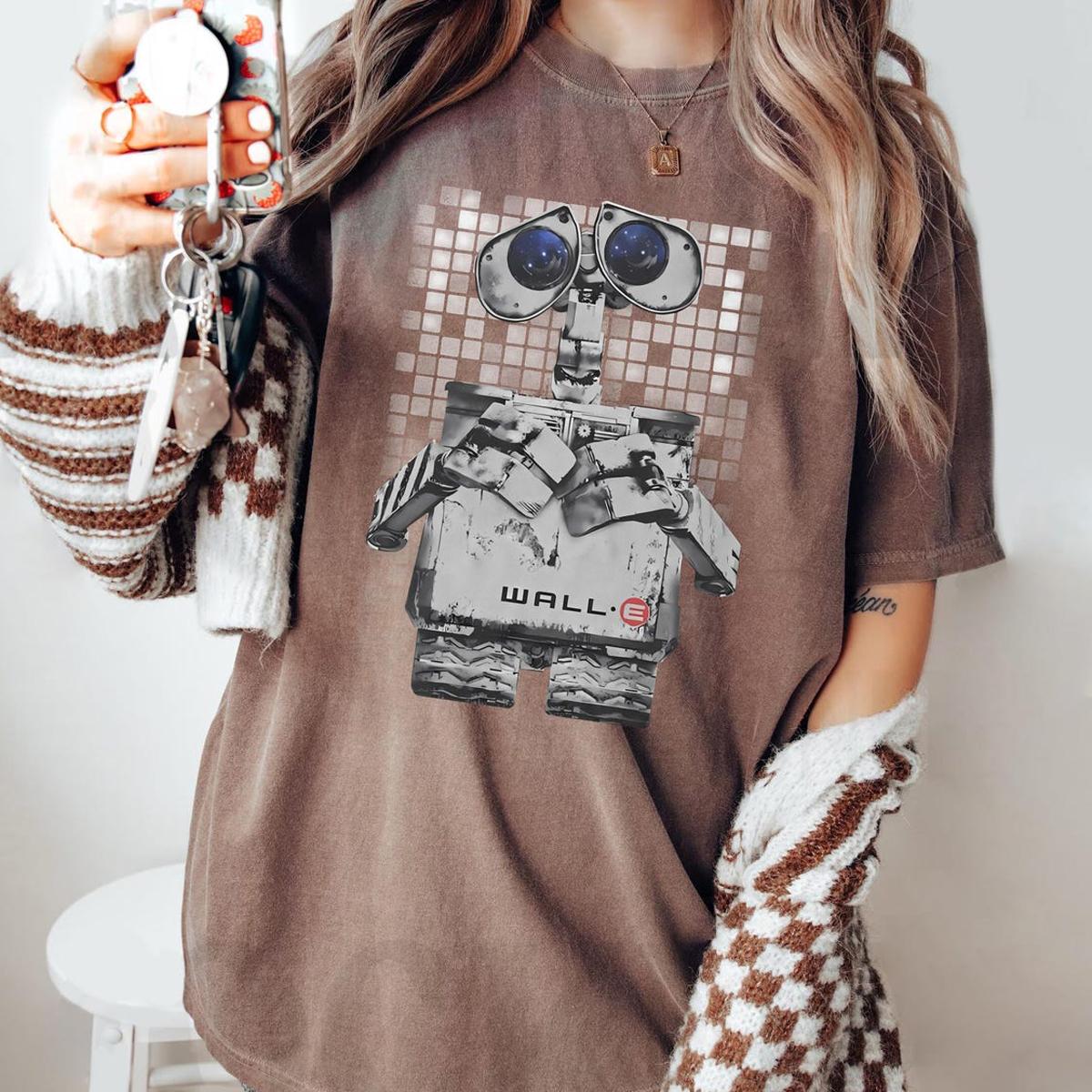 Wall e Tile Checkered Shirt Wall e Robot Disney Washed Shirt 6