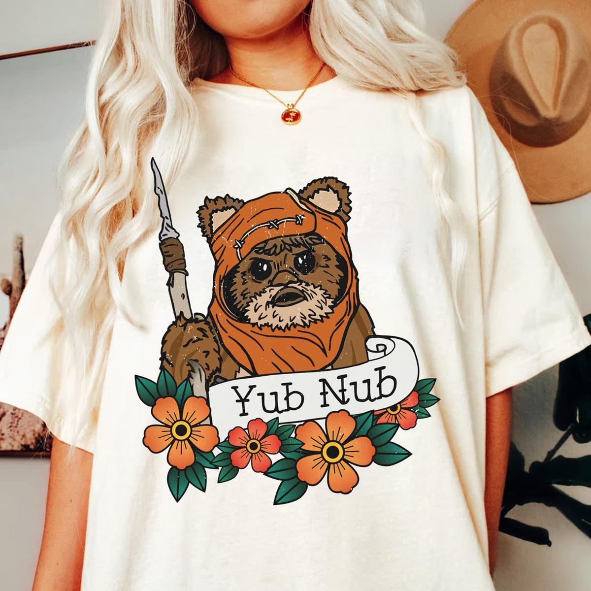 Wicket Ewok Endor Yub Nub Floral Tattoo Art Style Shirt 1