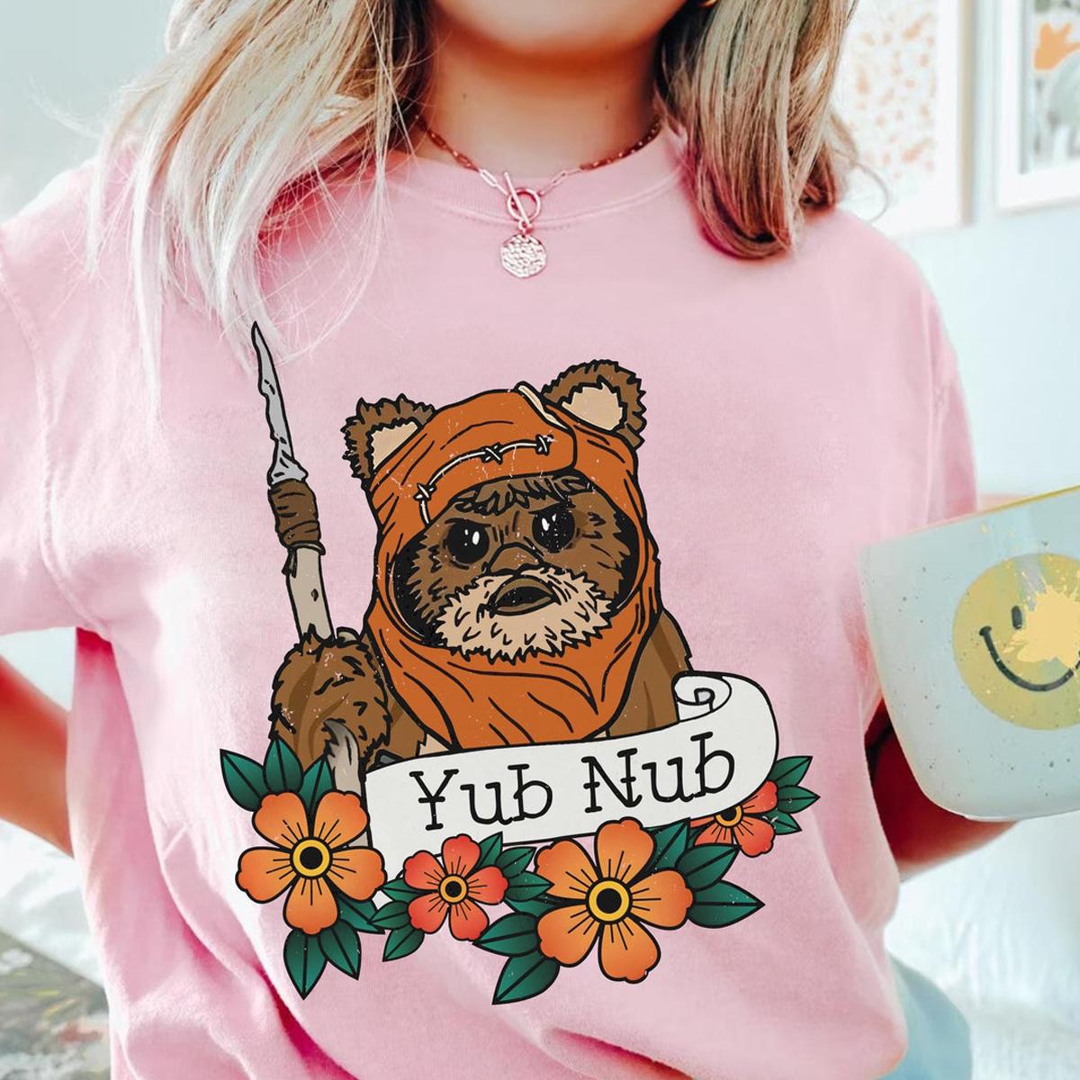 Wicket Ewok Endor Yub Nub Floral Tattoo Art Style Shirt 3