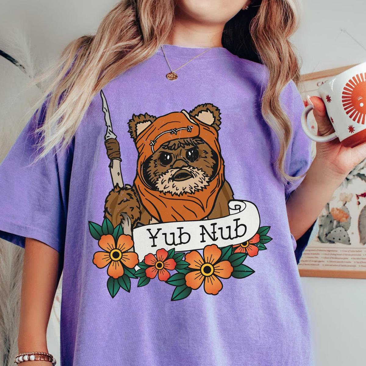 Wicket Ewok Endor Yub Nub Floral Tattoo Art Style Shirt 4