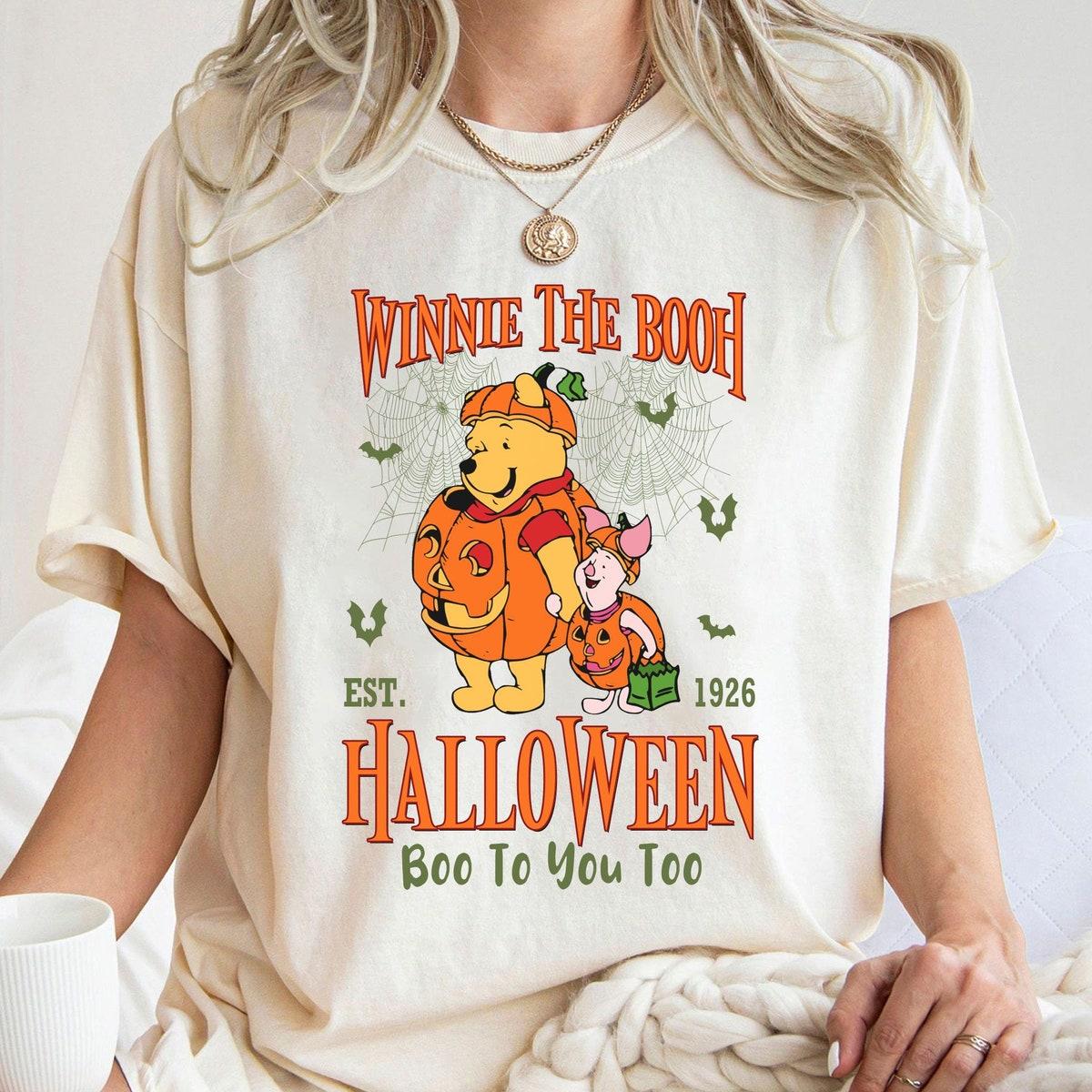 Winnie The Boo Halloween Pooh And Piglet Pumpkin Shirt 1