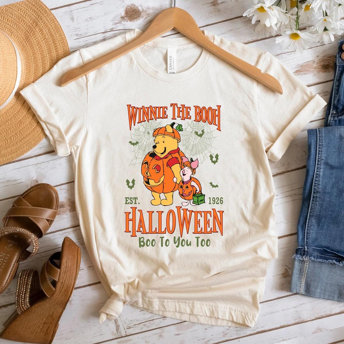 Winnie The Boo Halloween Pooh And Piglet Pumpkin Shirt 2