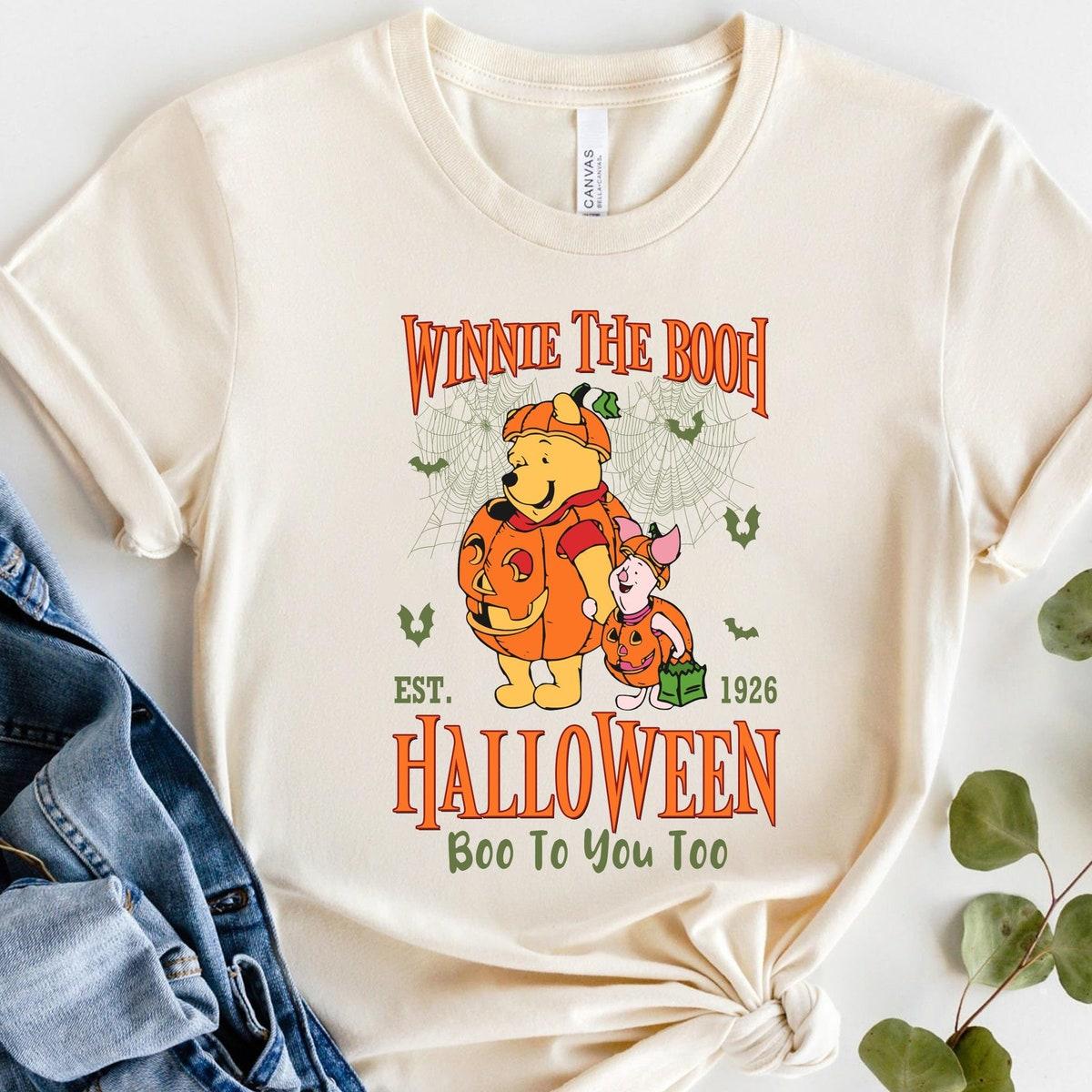 Winnie The Boo Halloween Pooh And Piglet Pumpkin Shirt 3