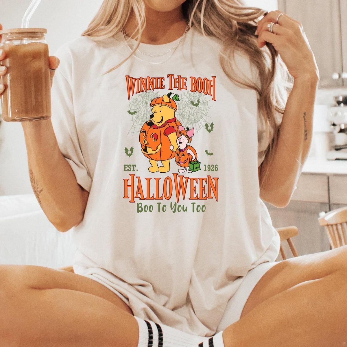 Winnie The Boo Halloween Pooh And Piglet Pumpkin Shirt 5