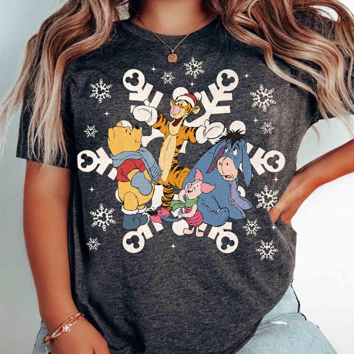 Winnie The Pooh And Friends Christmas Snowflakes Shirt 1