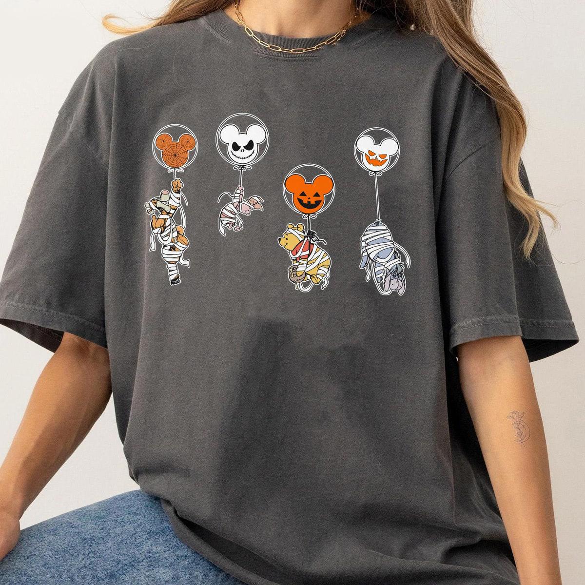 Winnie The Pooh And Friends Halloween Mickey Balloon Shirt 2