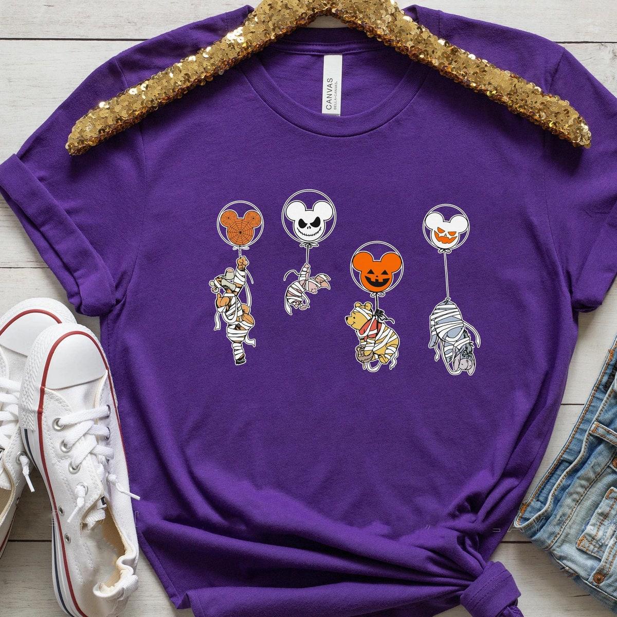 Winnie The Pooh And Friends Halloween Mickey Balloon Shirt 4