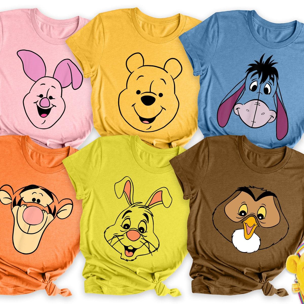 Winnie The Pooh Big Face Costume Halloween Family Matching Shirt 1