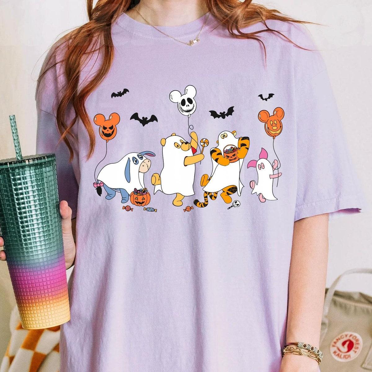 Winnie The Pooh Characters Halloween Boo Ghost Shirt 1