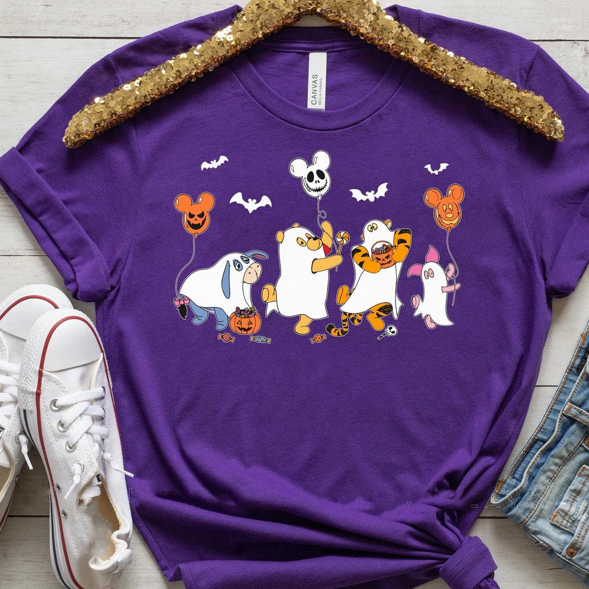 Winnie The Pooh Characters Halloween Boo Ghost Shirt 5