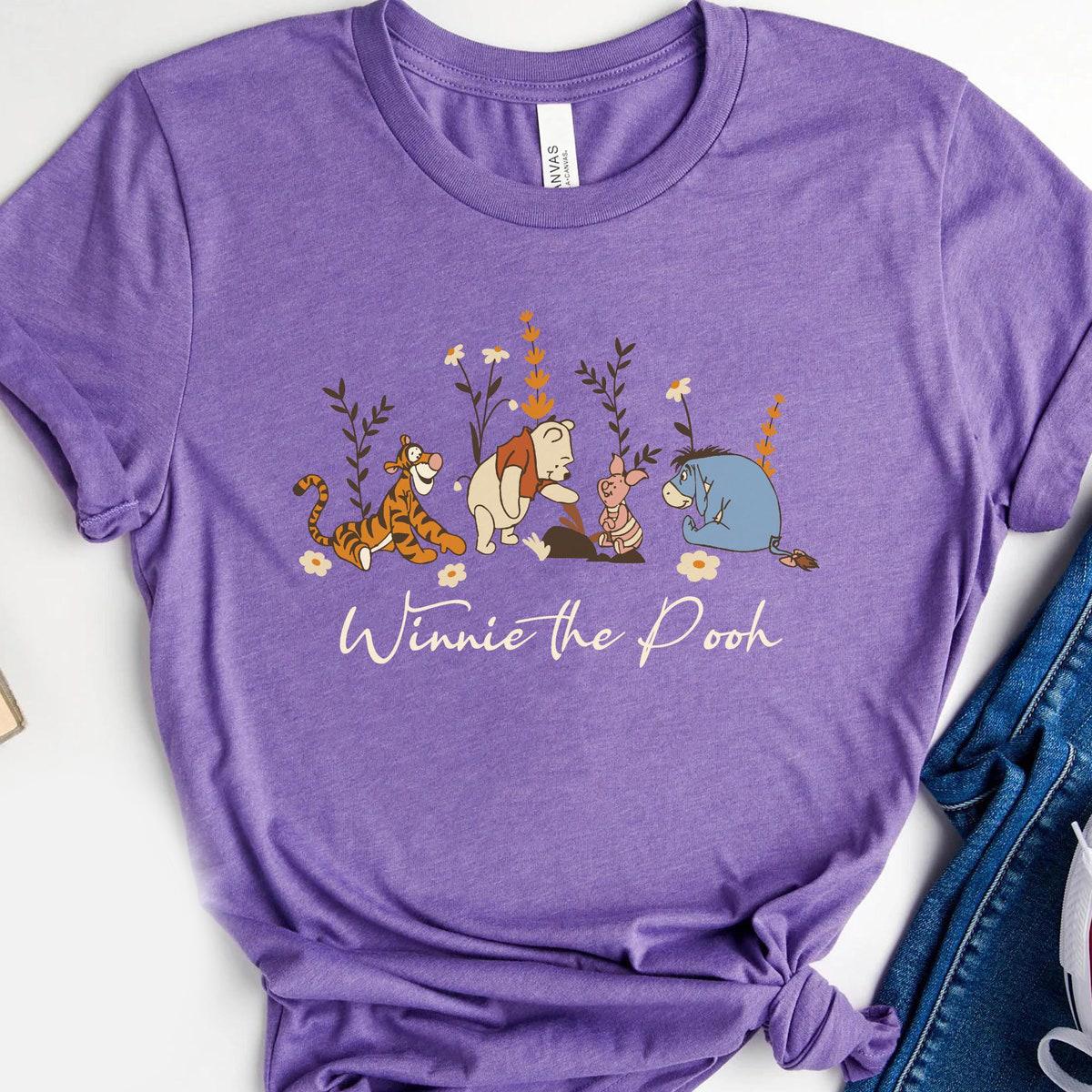 Winnie The Pooh Floral Flower Disney Pooh And Friends Shirt 2